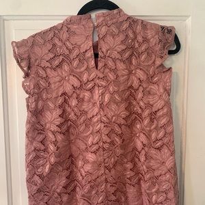 Loft pink lace shirt